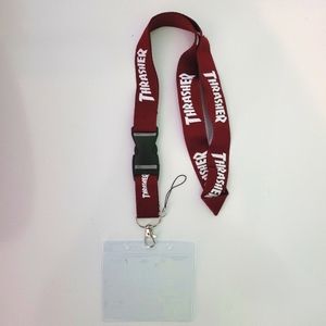 S7. Best Unisex Thrasher Purple One Size Lanyard & Vaccine Card Holder